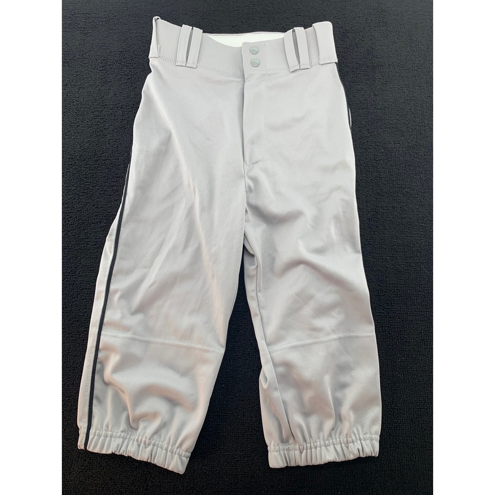 Alleson Athletic Youth Baseball Softball Pants Gray Size S Elastic Side Stripe